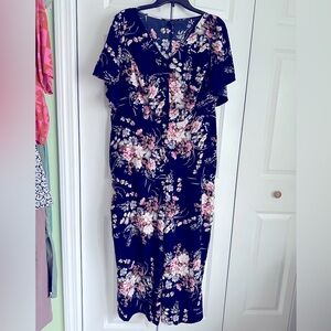 Plus sz 3X floral jumpsuit romper NWOT NEW